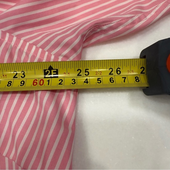 RALPH Lauren Women's Striped Pink White Long Sleeve Button-Down Shirt Sz 1X NWOT - Picture 4 of 10